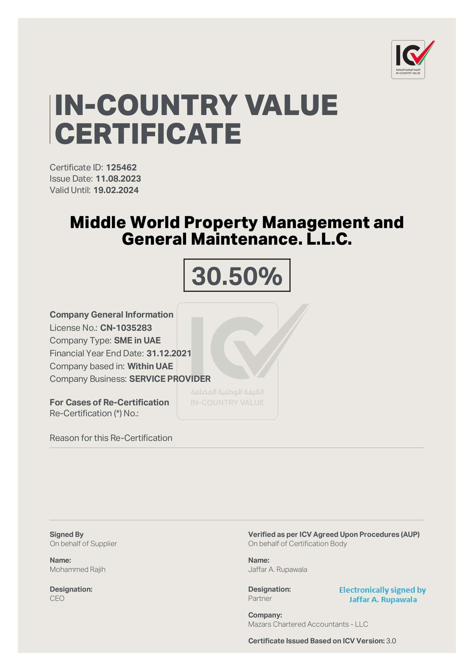 Certification 09